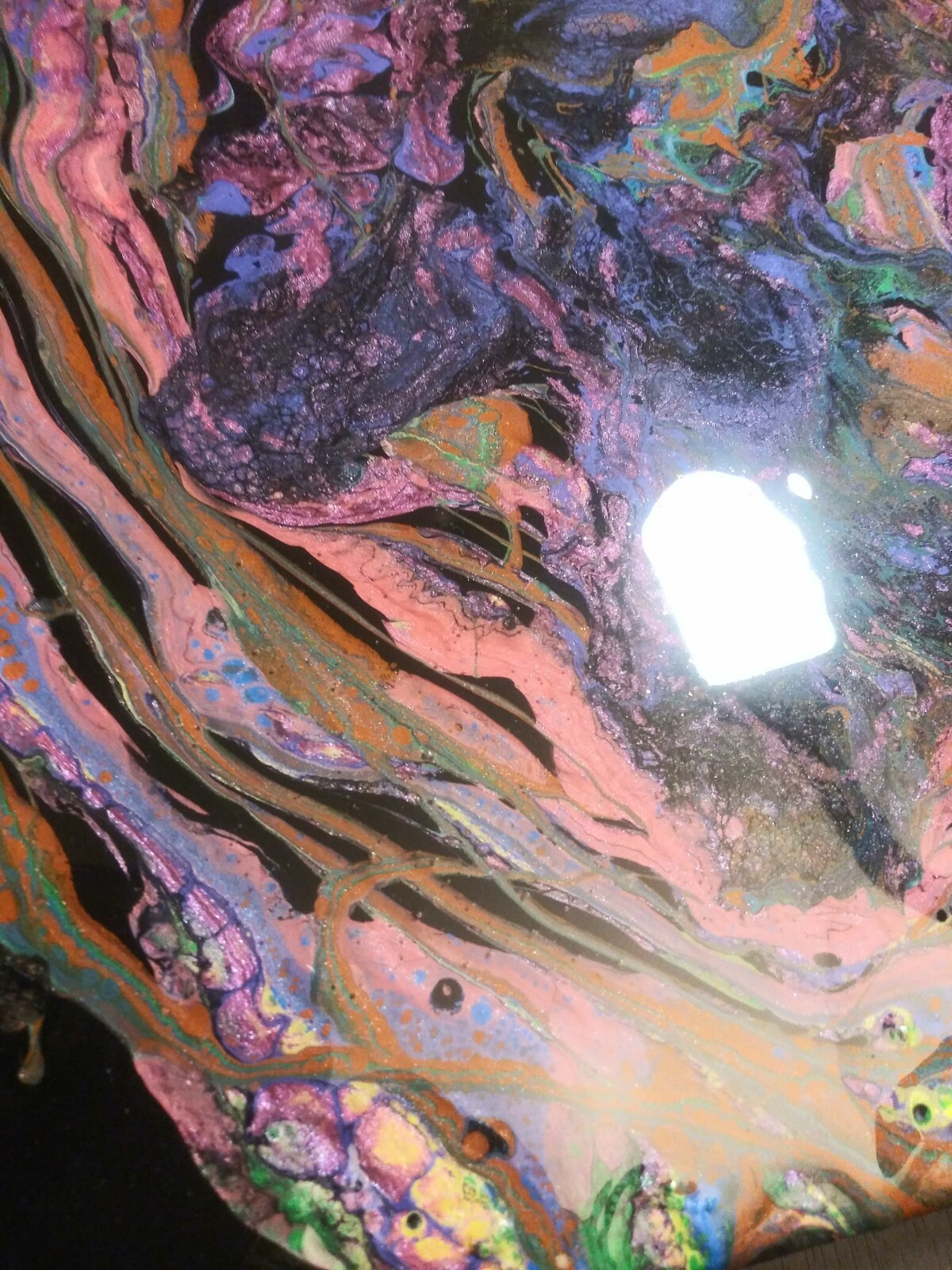 Galaxy Painting On Canvas – Epoxy Coat – Original