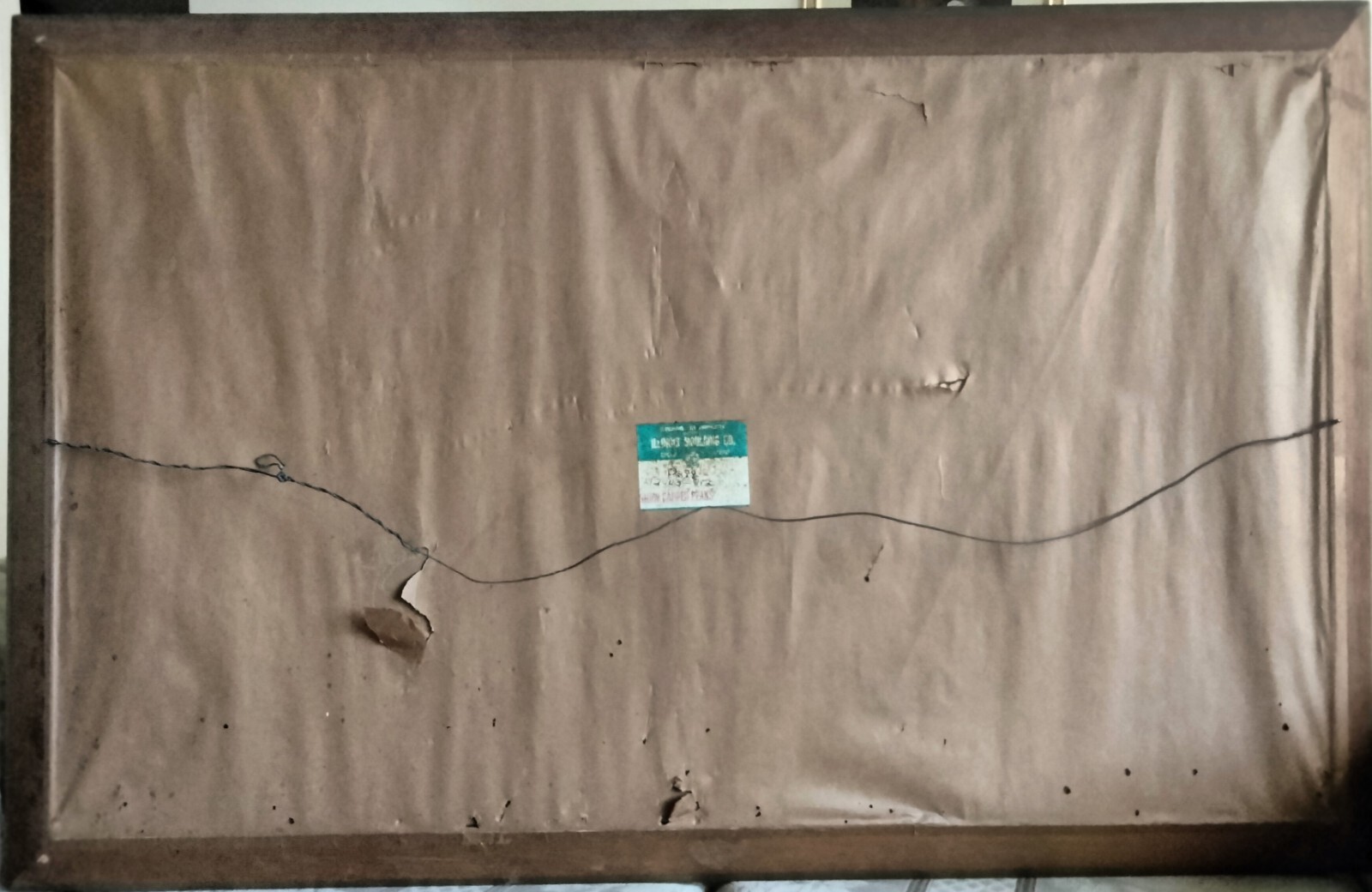 «Snow Capped Peaks» by Wilmer, Signed, Framed: 45″ L x 28.5″ H