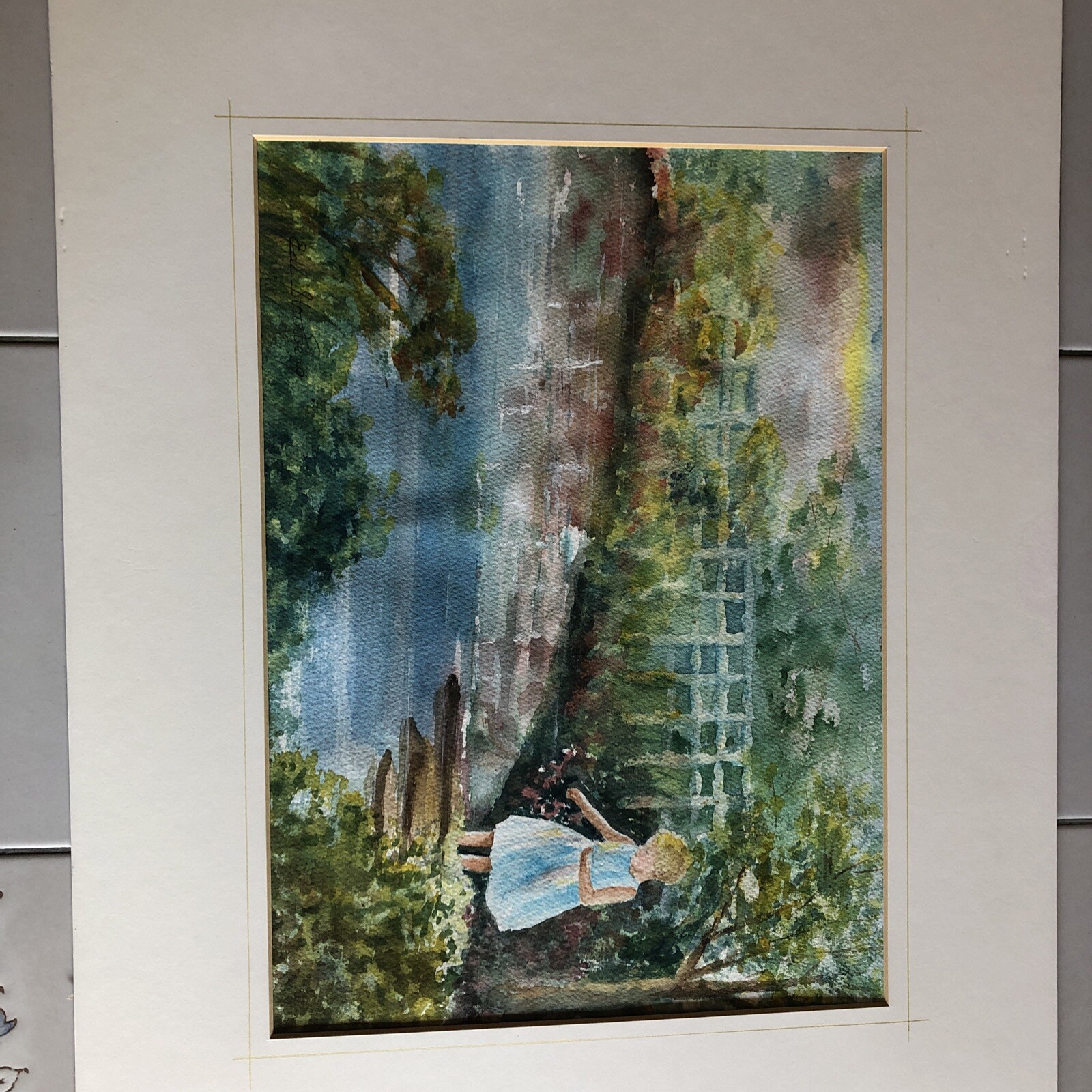 Original Edi Steinberg Watercolor Painting 11“ X 15“￼