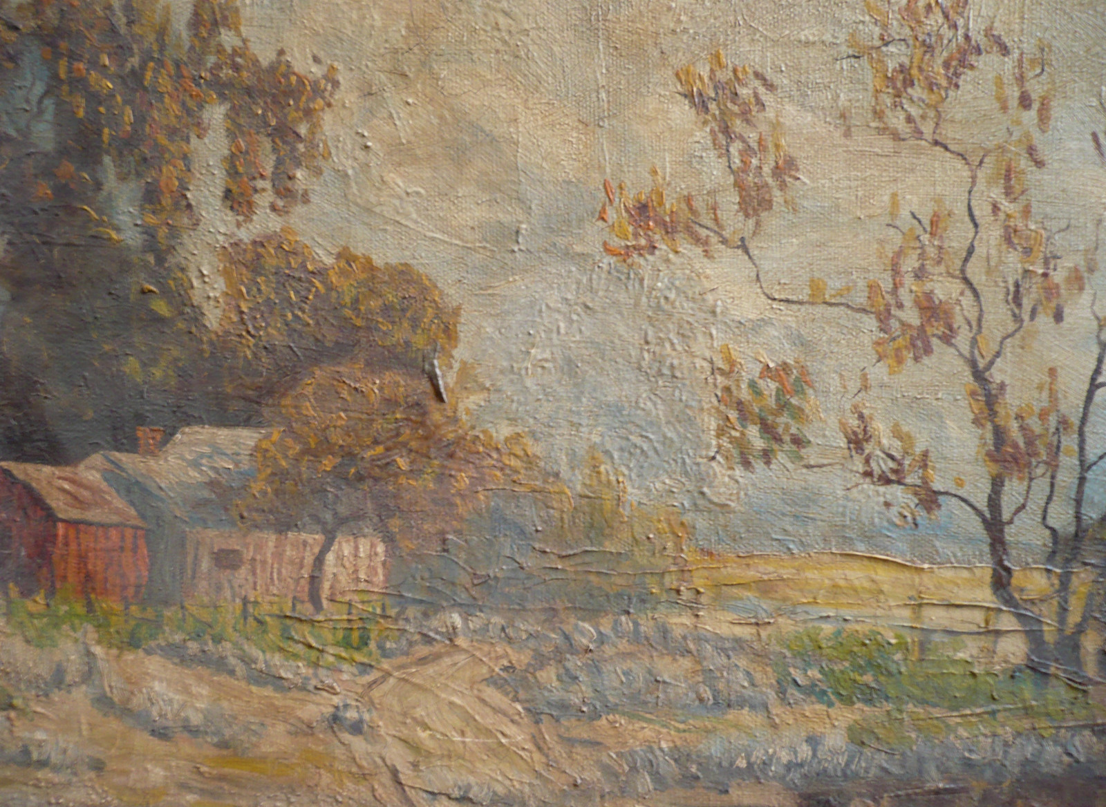 Rare HAROLD BERGEN, German Impressionist Teacher Germany Arts and Crafts OLD OIL
