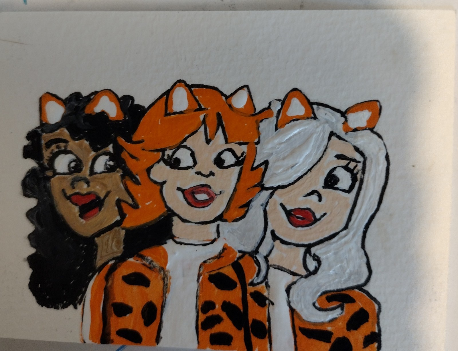 3.5″X2.5″ Artist Trading Card Josie And Pussycats HAND PAINTED ACRYLIC