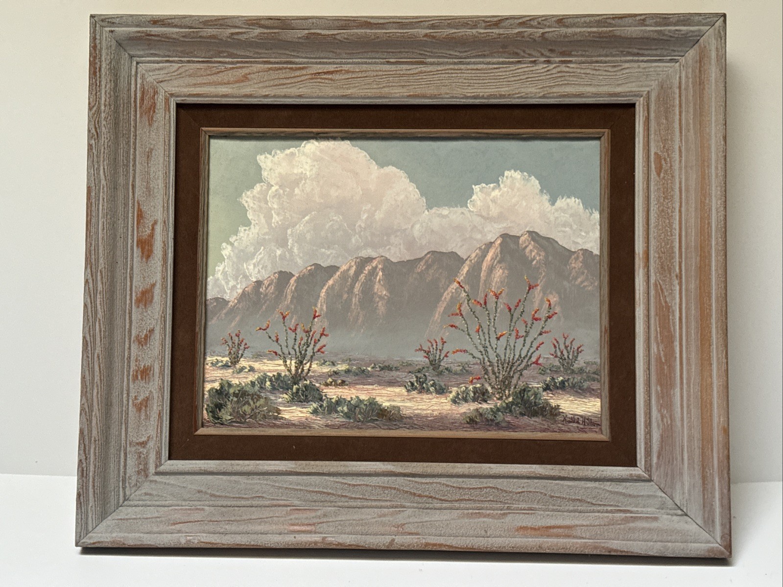 KATHI HILTON PAINTING DESERT LANDSCAPE VINTAGE AMERICAN IMPRESSIONIST LISTED