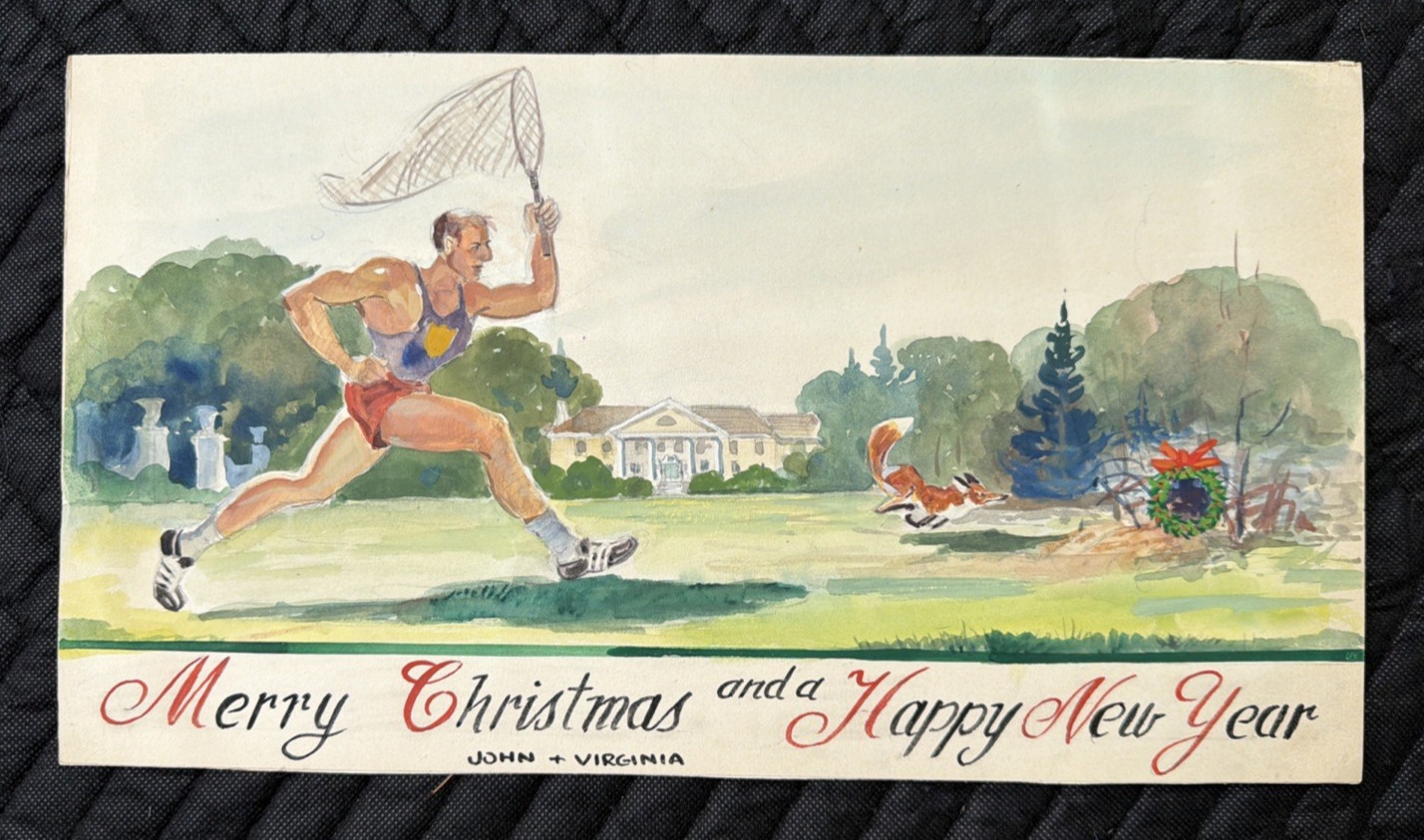 John Peirce “Merry Christmas And A Happy New Year John + Virginia” John DuPont