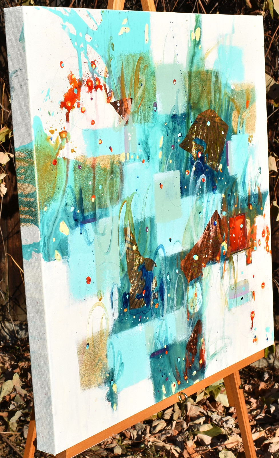 One Wintry Day – Abstract art – 24 x 24 IN / 61 x 61 CM – Abstract Painting