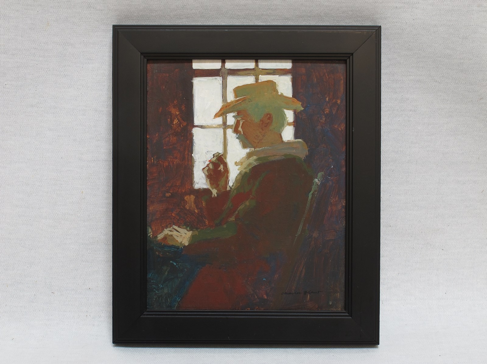 CHARLES SHAW (Texas, 1941-2005) Oil Painting — «Cowboy» (1971)