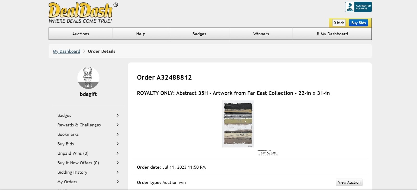 Abstract 35H – Artwork from Far East Collection – 22-in x 31-in