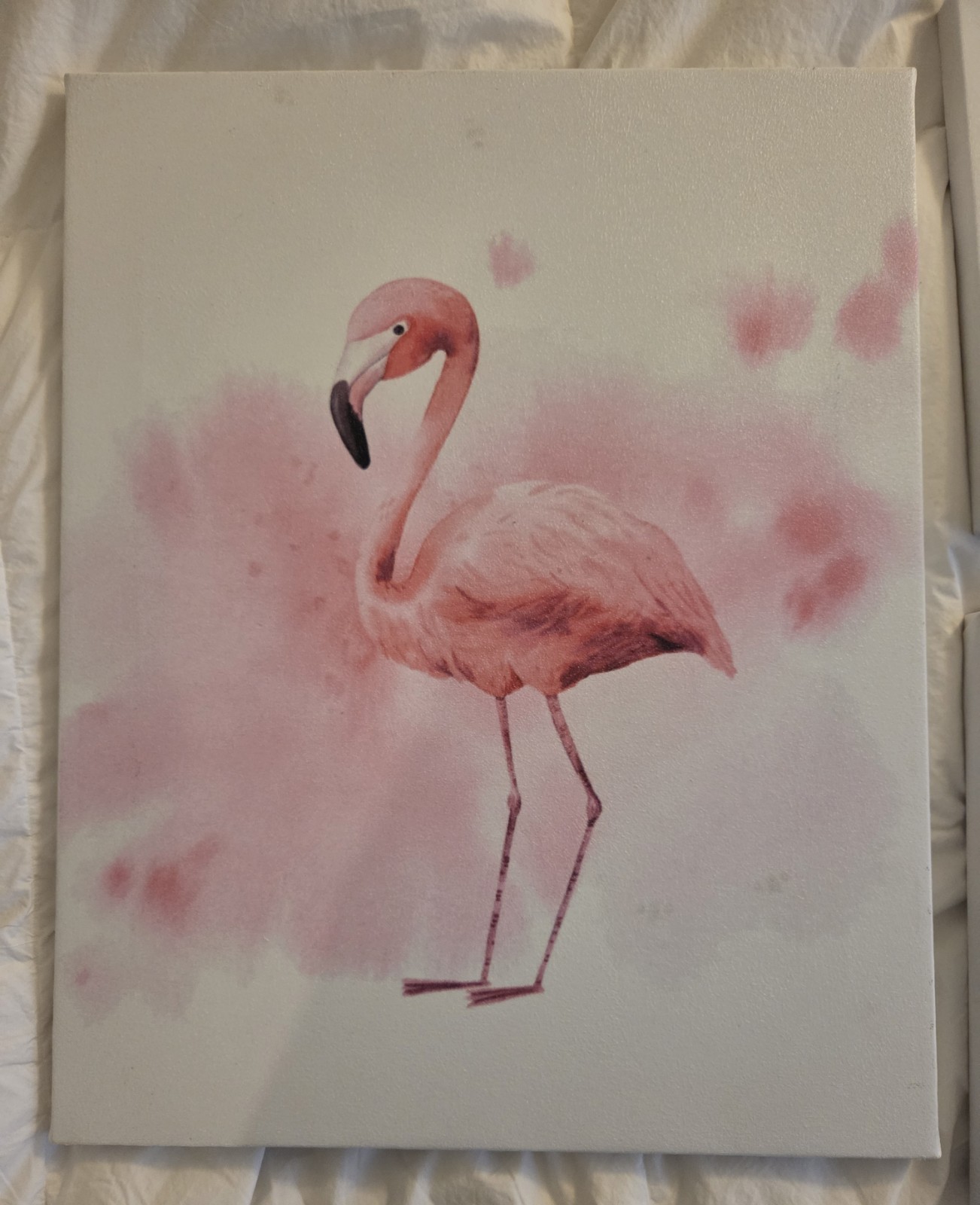Flamingos! Custom Canvas Artwork Fun Classy & Colorful Excellent Condition!