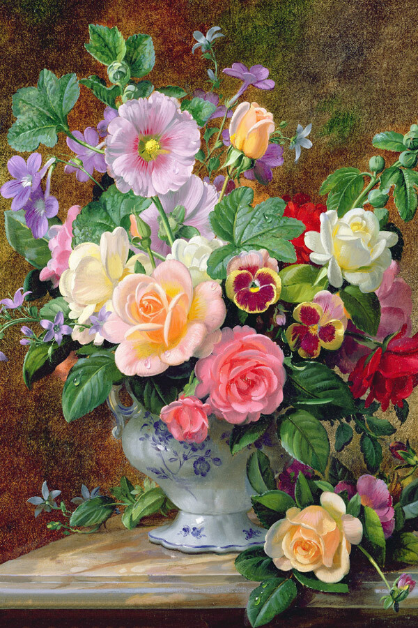 Art Still life flower Oil painting Home decor Giclee Art Printed on canvas