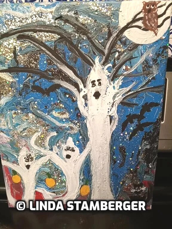The Tree Spirits Halloween Painting