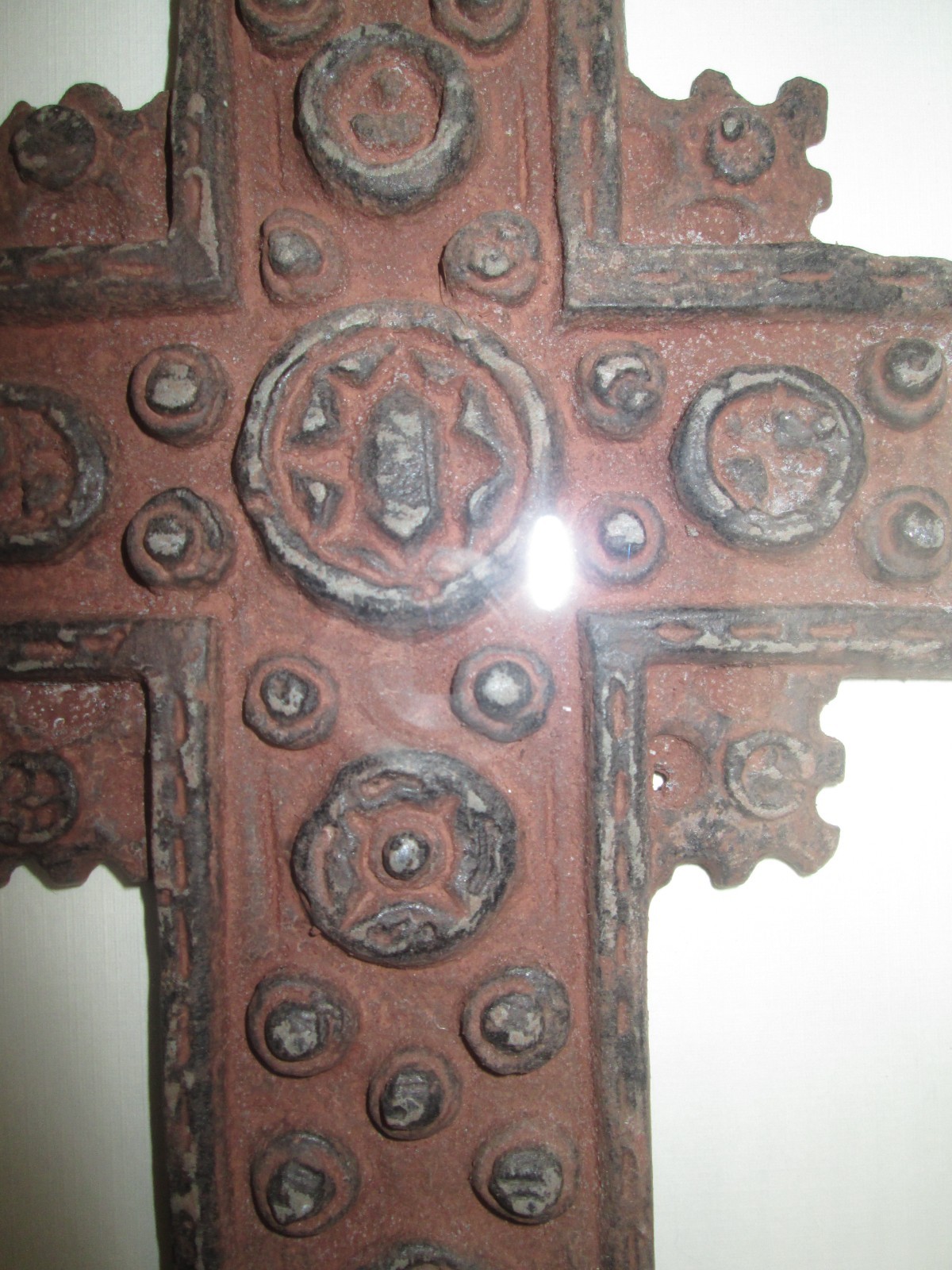 Signed + Numbered Framed Art Ornated Rusty Iron Cross