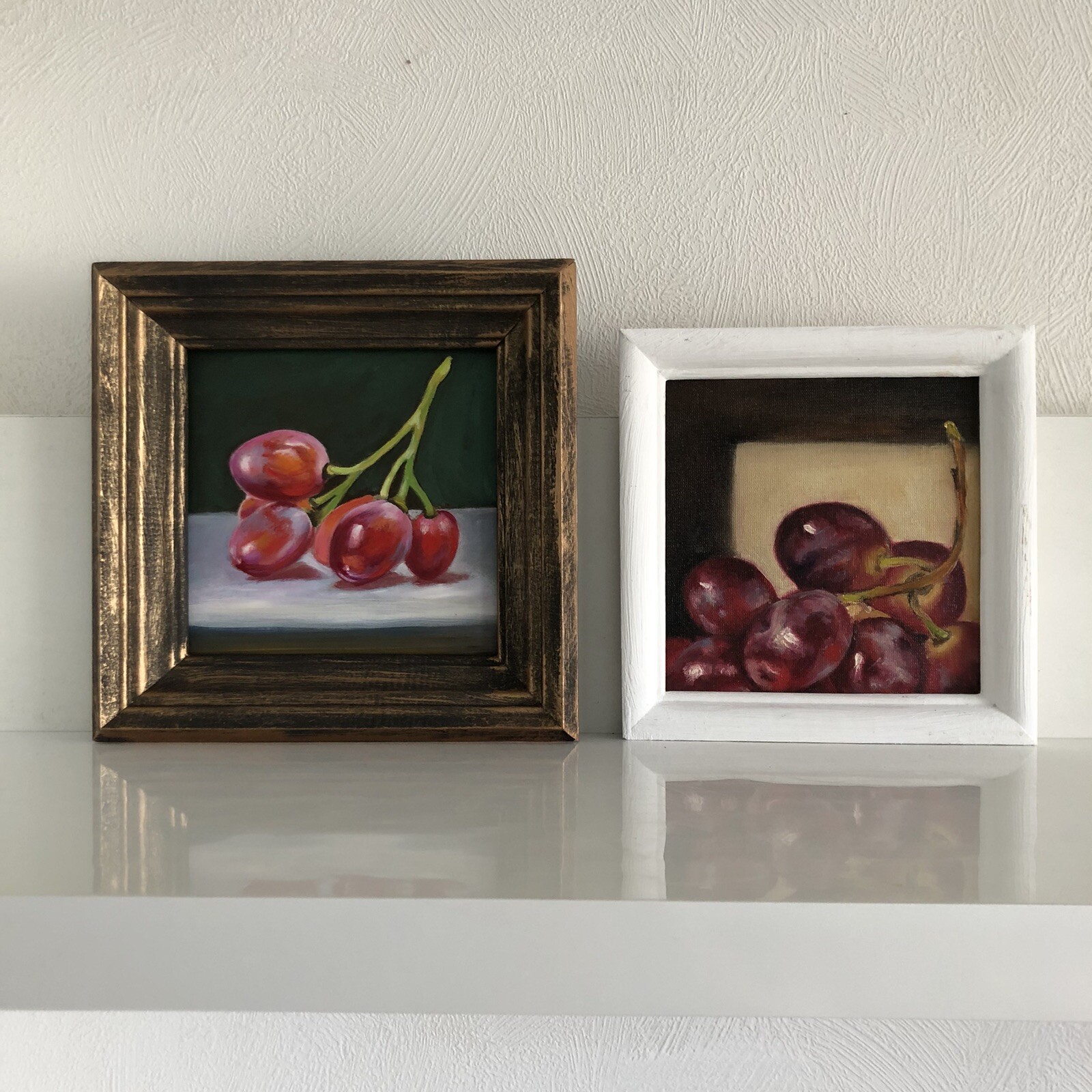 original oil paintingе, still life, Fine Art, bright painting, grapes