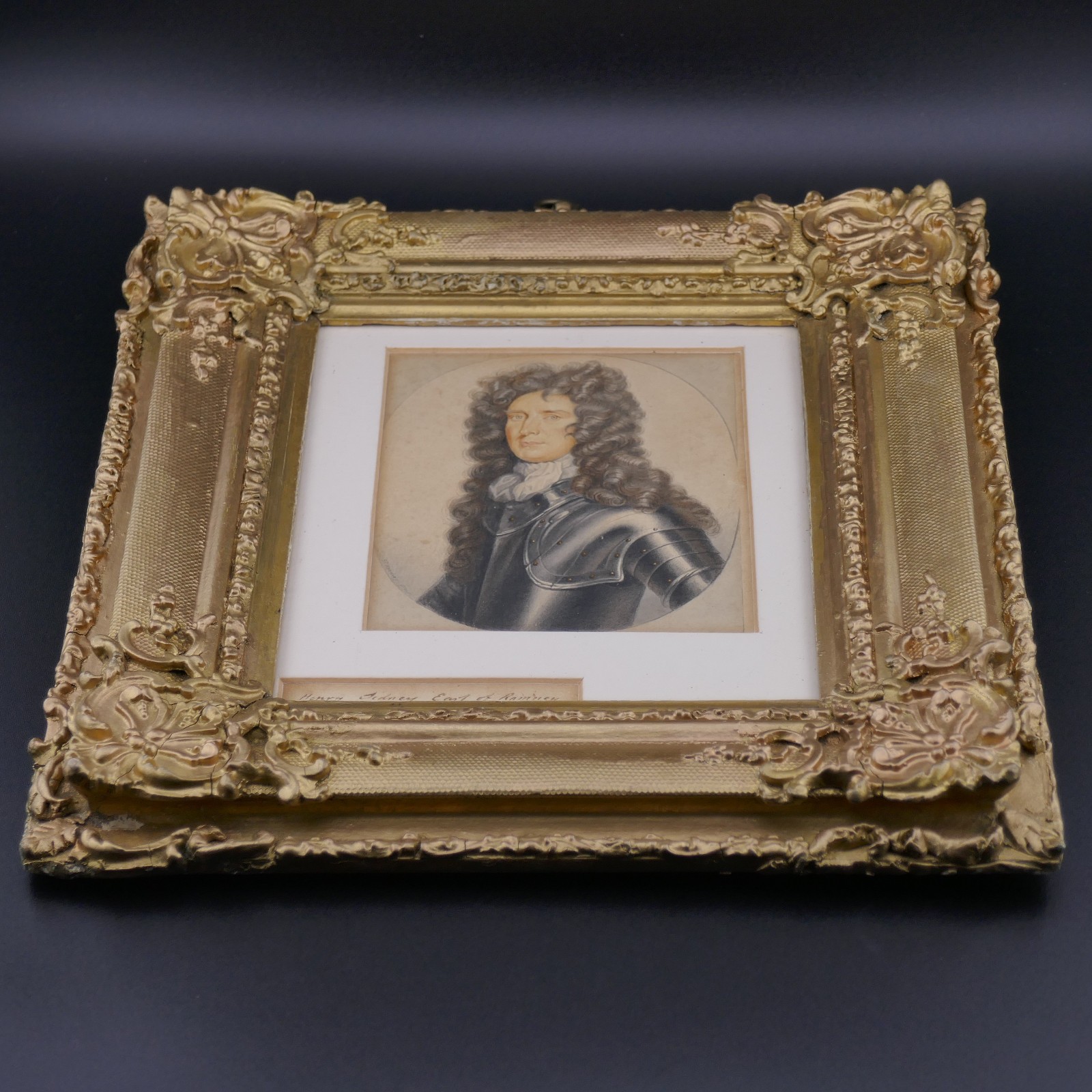 GEORGE PERFECT HARDING, SIGNED PORTRAIT MINIATURE, HENRY SIDNEY, EARL OF ROMNEY