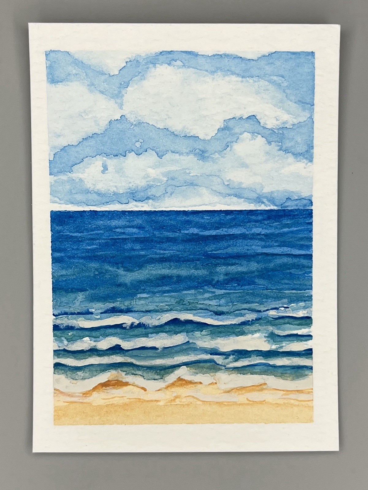 ACEO Original Art – Seascape Ocean Waves – 4 of 5 2.5”x3.5” CCCArt_MJ