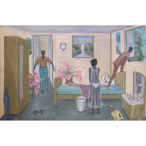 «The Great Escape» by Jonas Profil – c. 2000 – Haitian Art – 36 in x 24 in