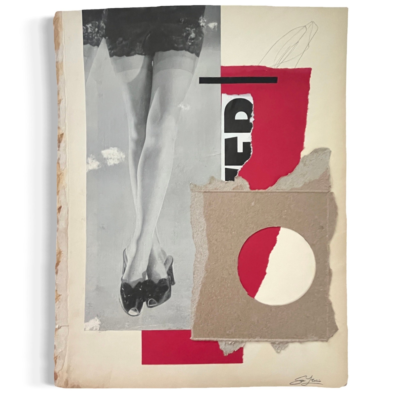 Original Mixed Media Modern Art Collage «Buteonine» 9×11.5″ Signed