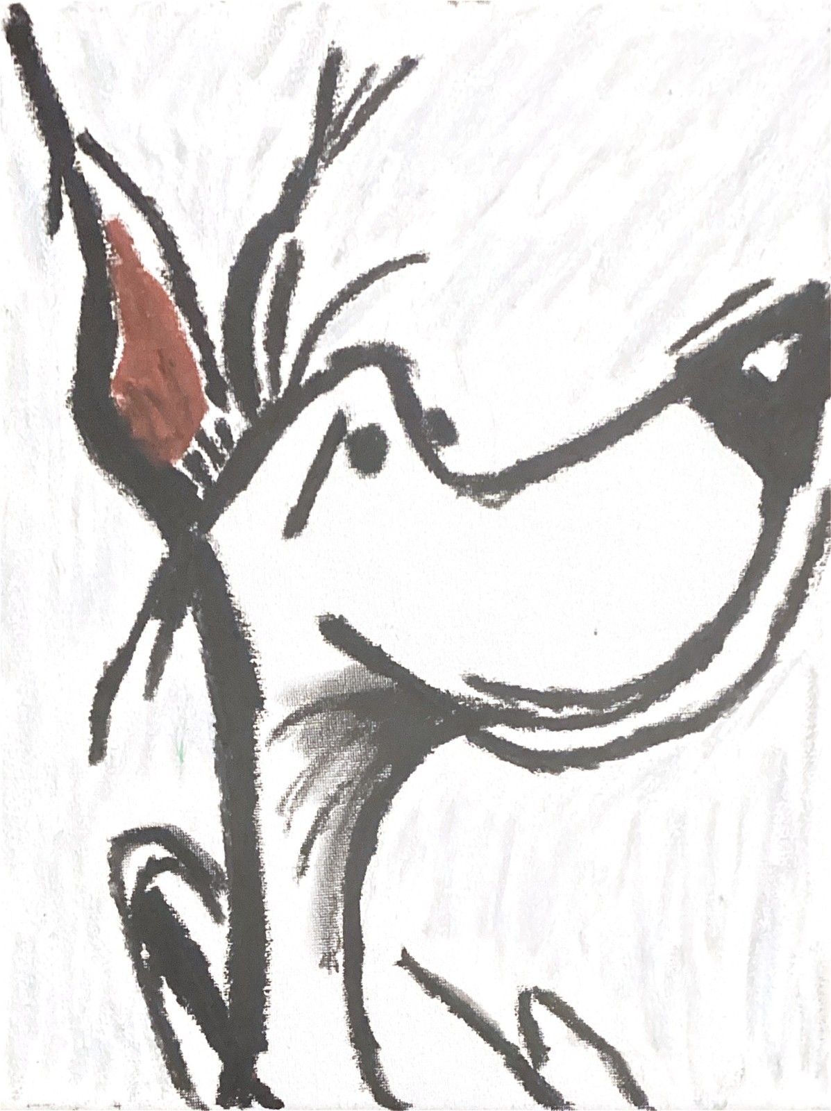 Fun 11×14 Canvas Original Whimsical Dog Art Cartoon Style