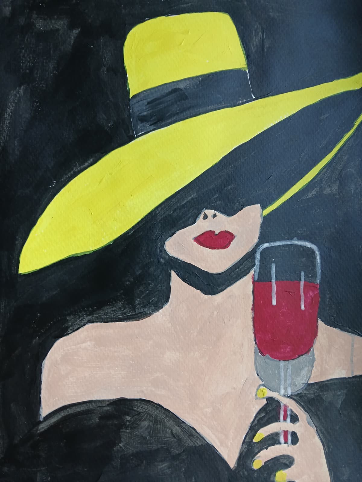 Expressionism/Abstract 11×14 Ladies Nite Signed Colorful Hand Made Art Painting