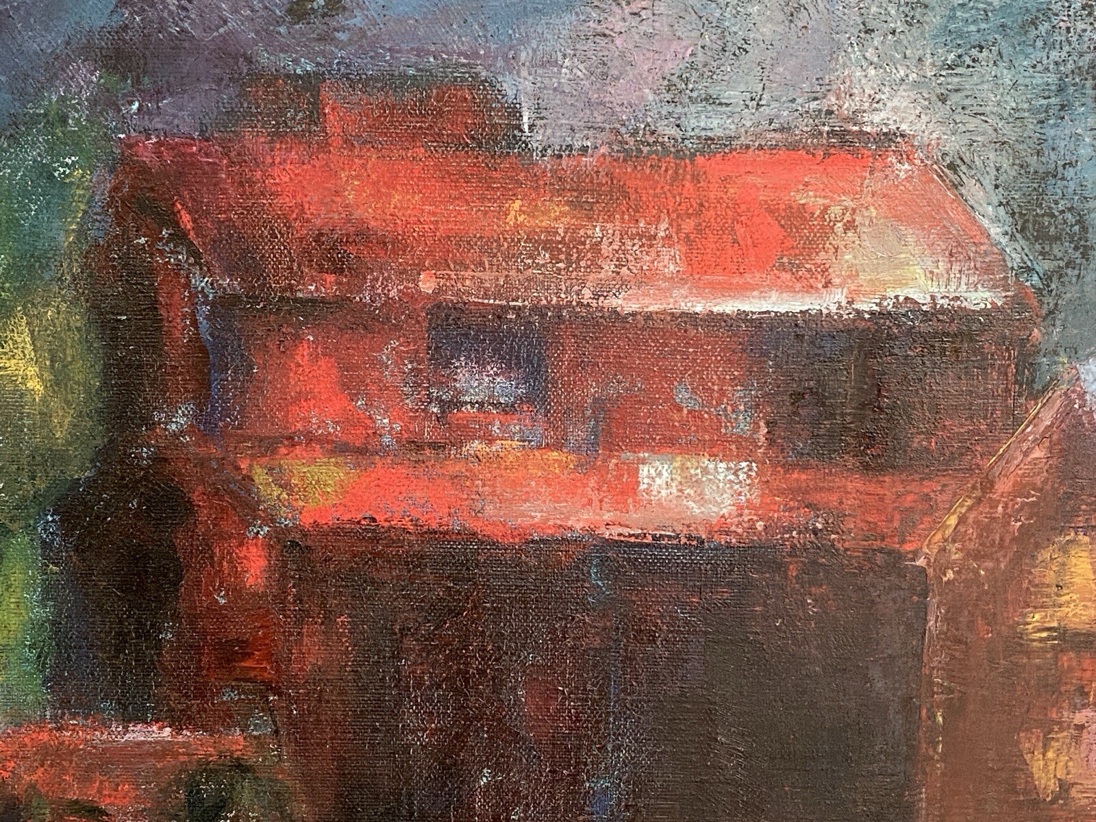1969 JOSE BERNAL (1925-2010) EXPRESSIONIST/ABSTRACT OIL ON CANVAS PAINTING CUBAN