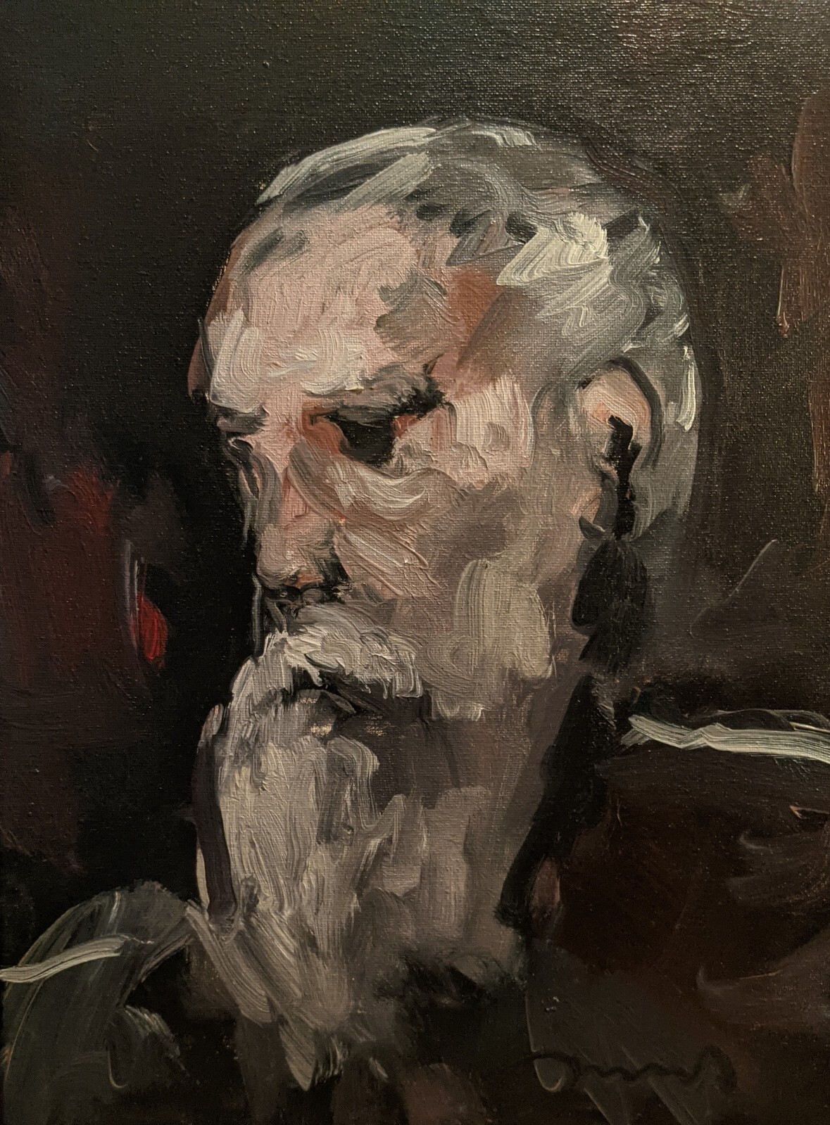* ~ * S A L E * ~ * 16×20 «Wisdom» Male Man Figure Head Portrait JOSE TRUJILLO