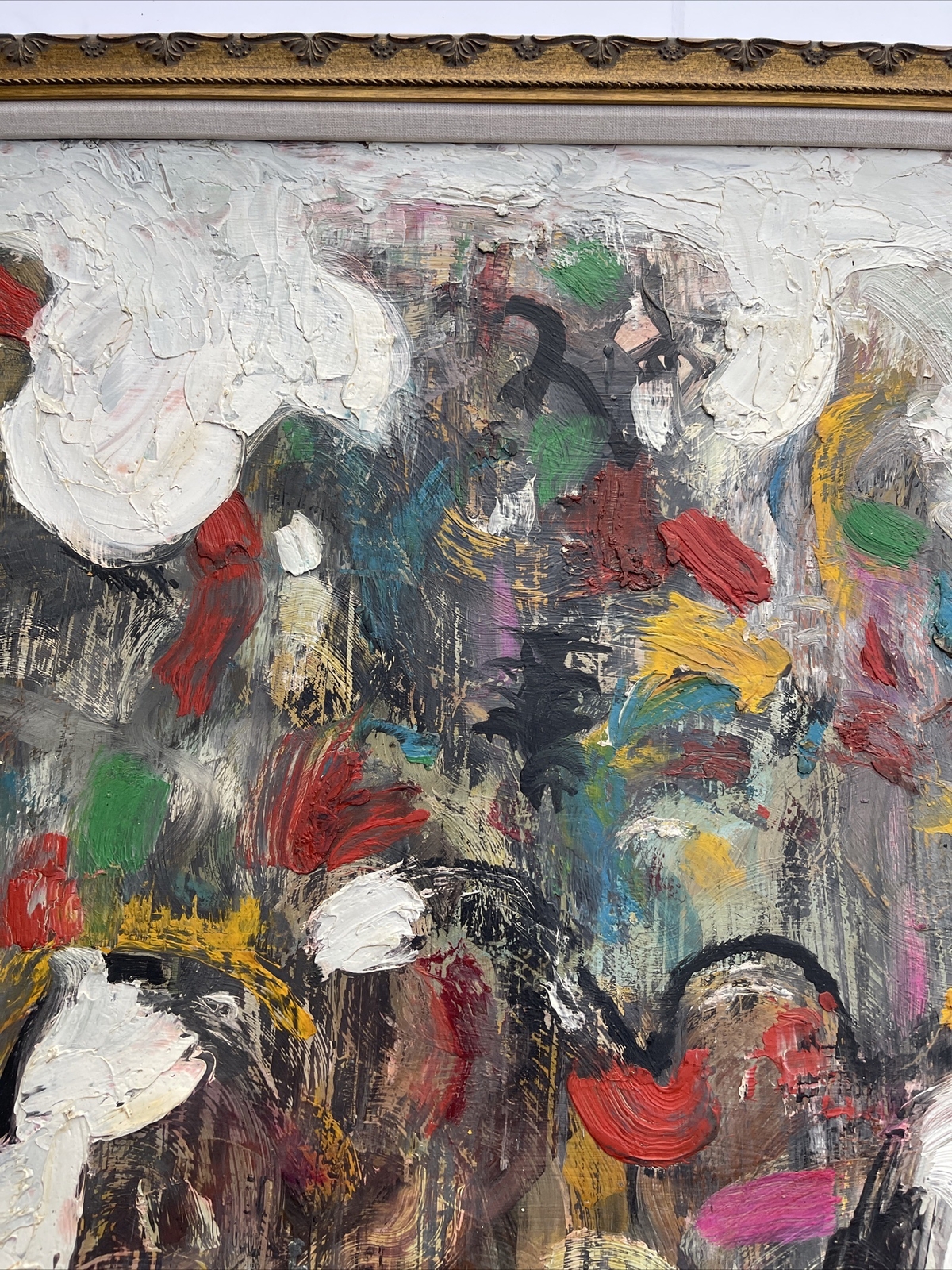 Jo Cain PAINTING ANTIQUE EXPRESSIONISM Mid Century AMERICAN CUBISM RARE Large