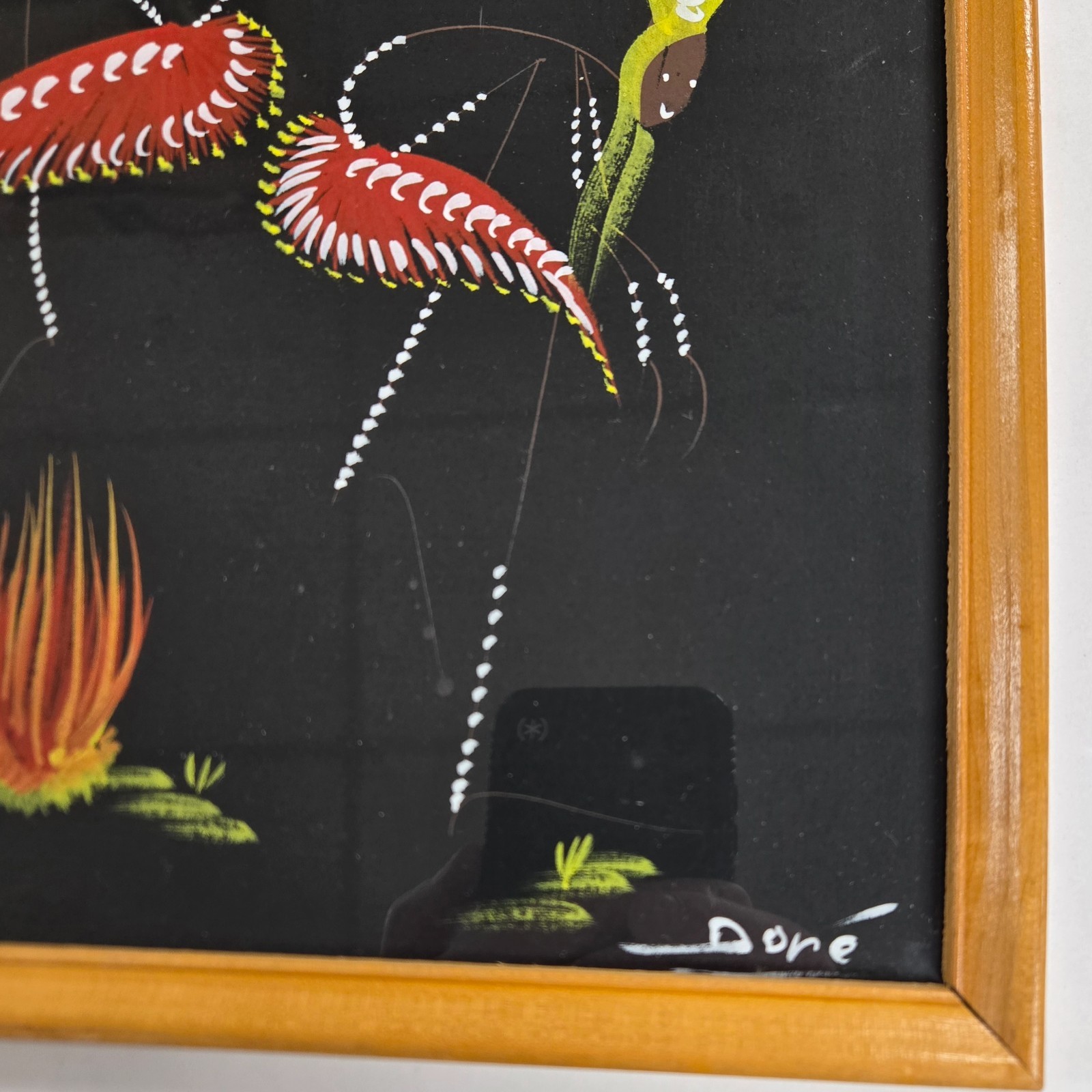 4 MCM Congo Framed Souvenir 12″x9″ Gouache Paintings ~ 1950s/60s, Signed By Doré