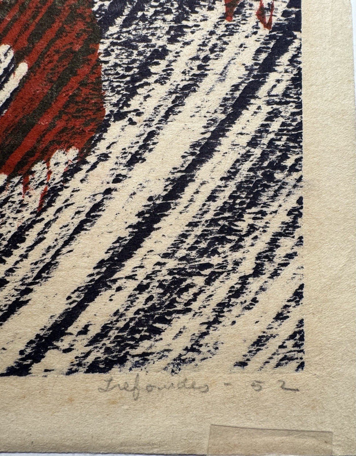 Steven Trefonides Original Artwork – Rare Post War Early Career Piece 1952