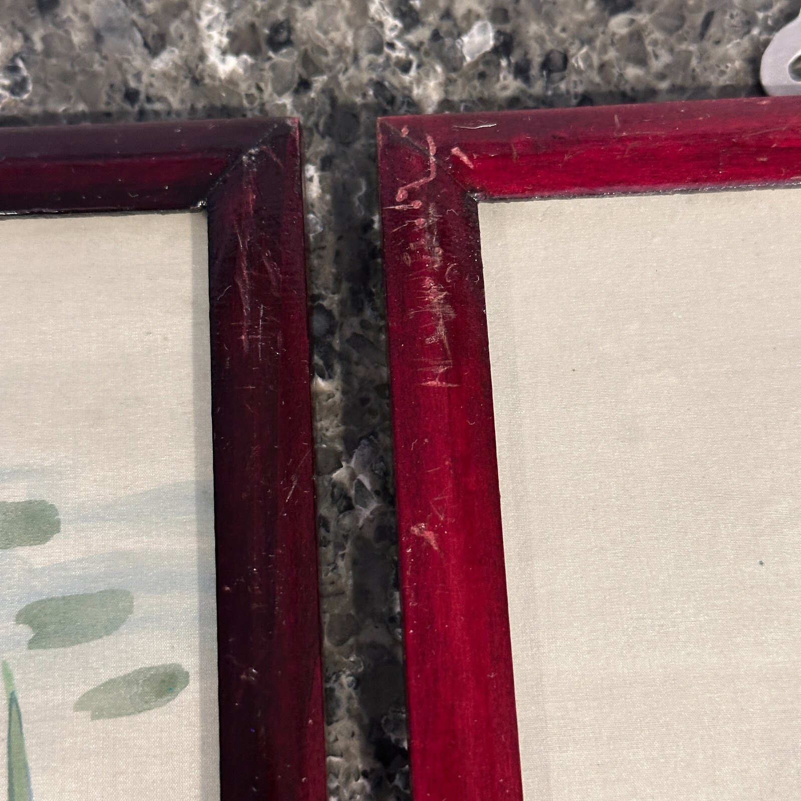 2- Vtg Asian Scenic Silk Framed Painting Art Mallard Duck Kingfisher Bird China