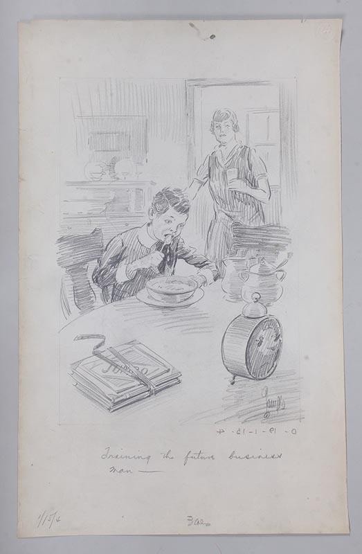 Harry C. Temple American Illustration «training a future business man….»