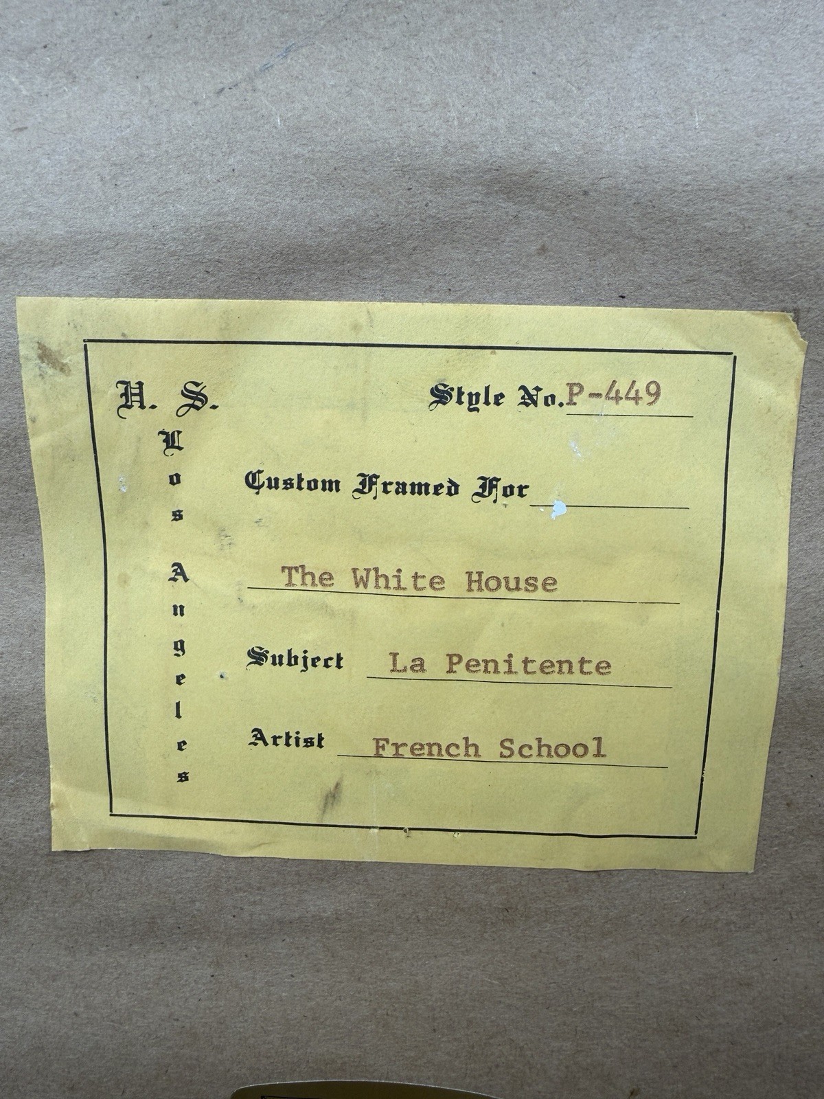 French School La Penitente Medium Framed Portrait Painting