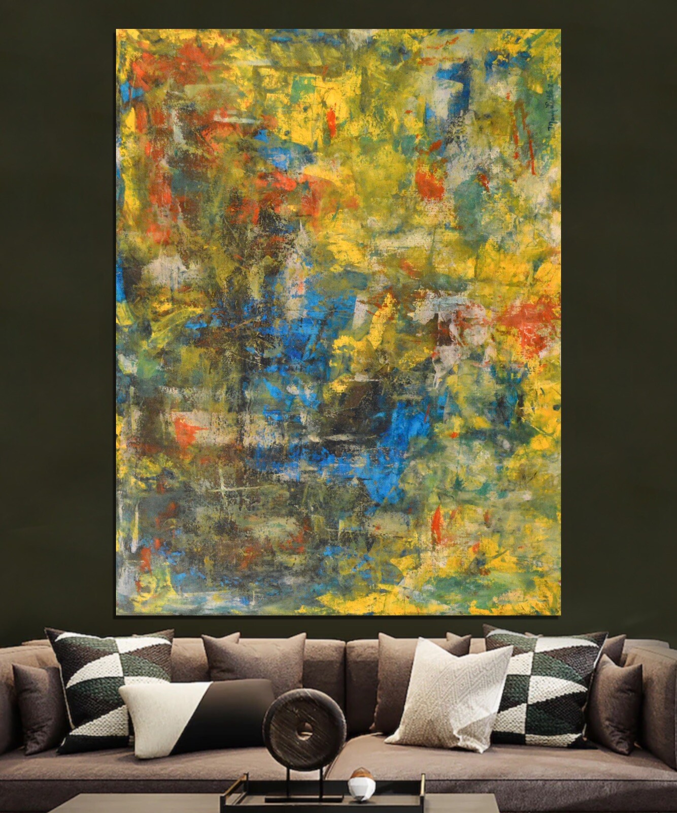 Mark Little￼Professional Canvas￼ Painting 81” X 62”(6ft 9in)Abstract Modern XL