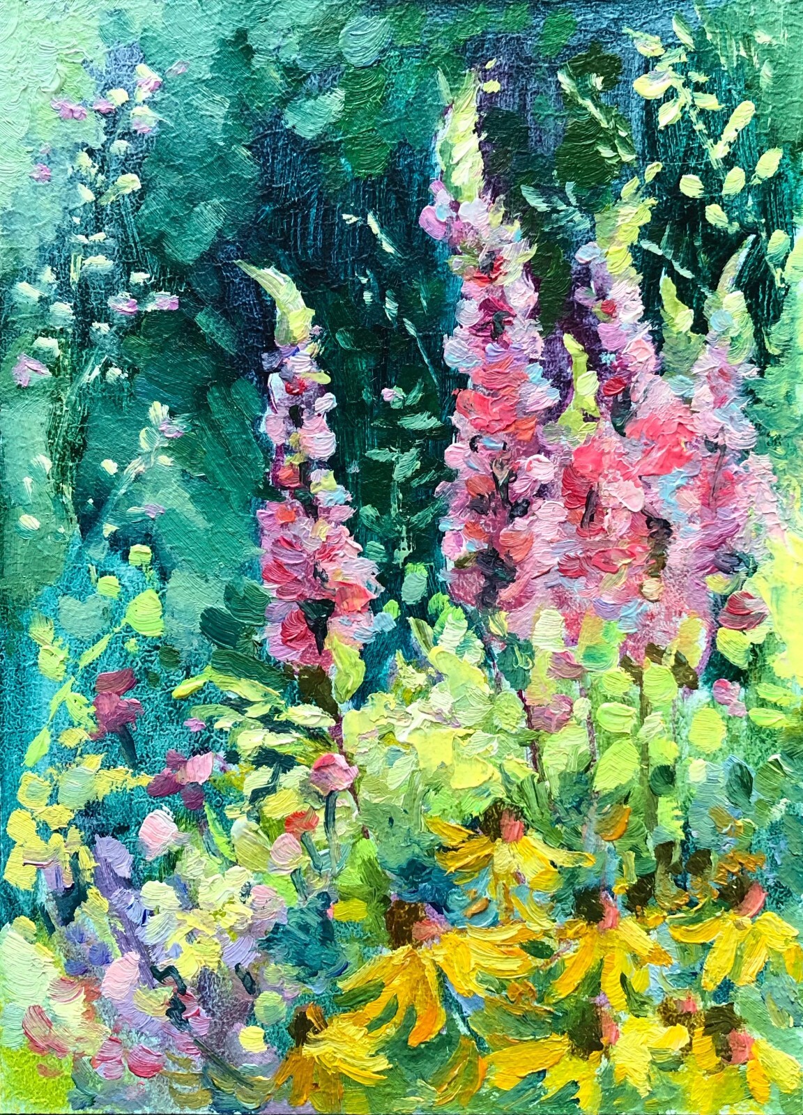 Wildflower Painting Original Flower Painting Oil Impasto Painting Small Meadow