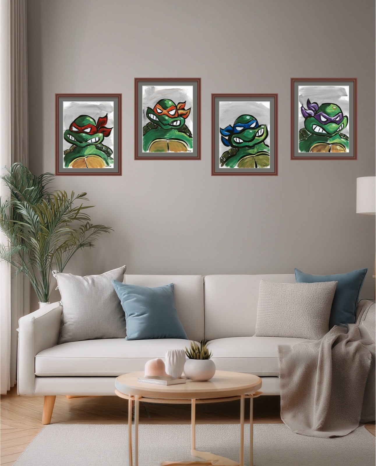 Atherton 9×12 Original all 4 Collection POP Art «Teenage Mutant Ninja Turtles»