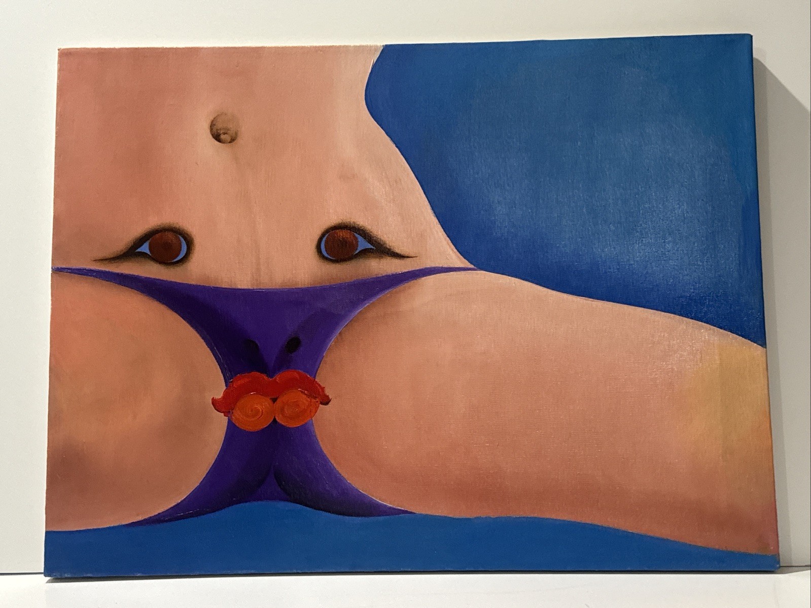 Mid Century Painting Woman Women Bikini Surrealist Modernist Albert Radoczy 1965