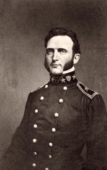 Handmade Oil Painting repro Portrait of General Stonewall Jackson Colorized