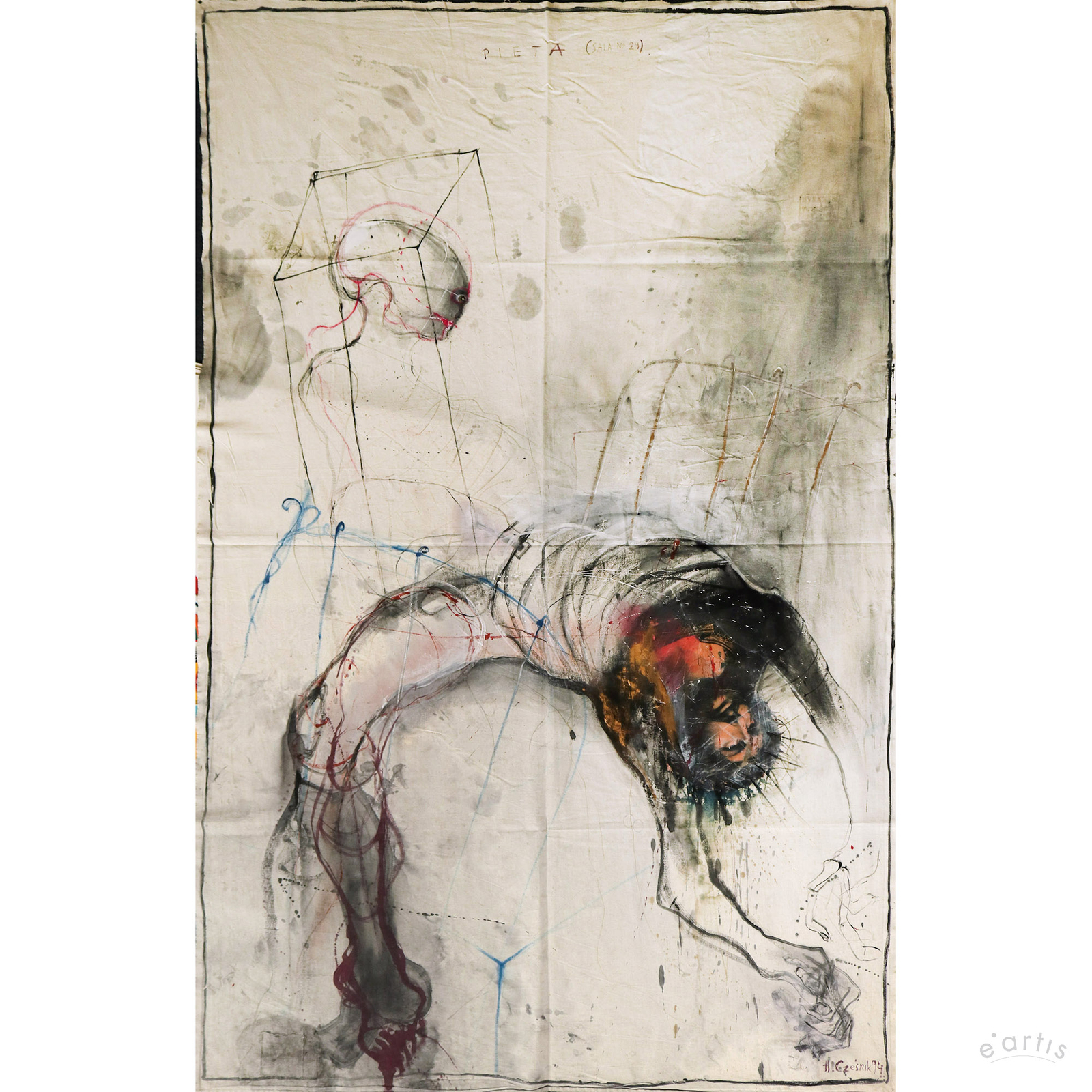 HENRYK CZESNIK PAINTING PIETA LARGE FORMAT GDANSK POLAND 1994 FRAME ON REQUEST