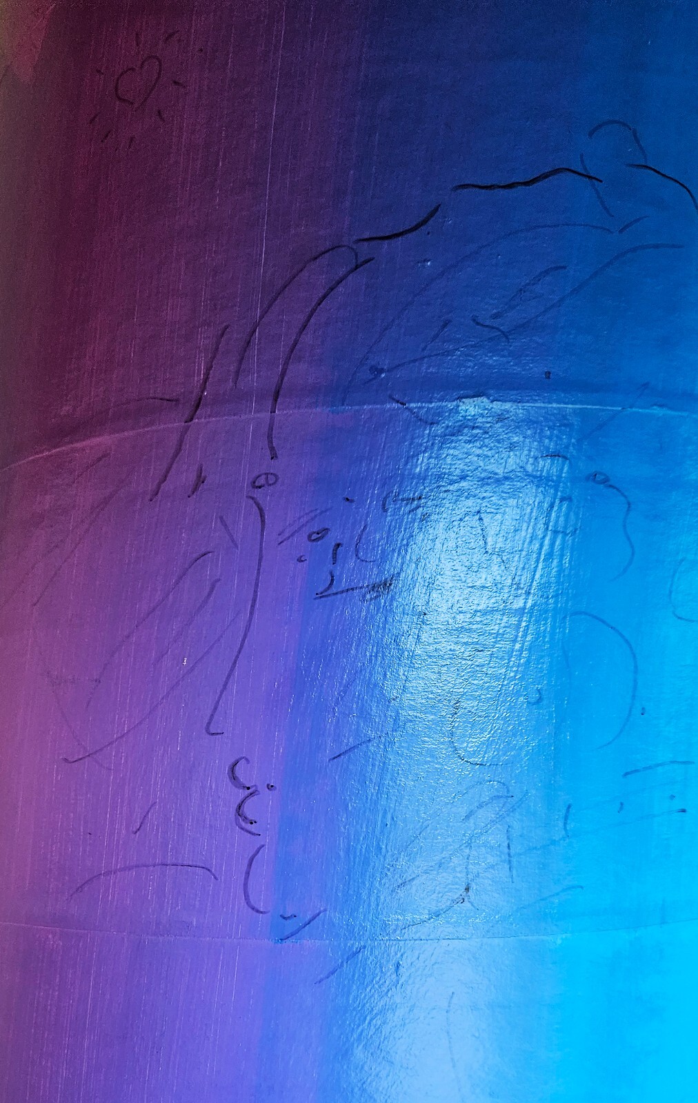 PETER MAX Original HUGE Acrylic Painting on Sonu Tube: 8 Feet Tall SHIP ANYWHERE