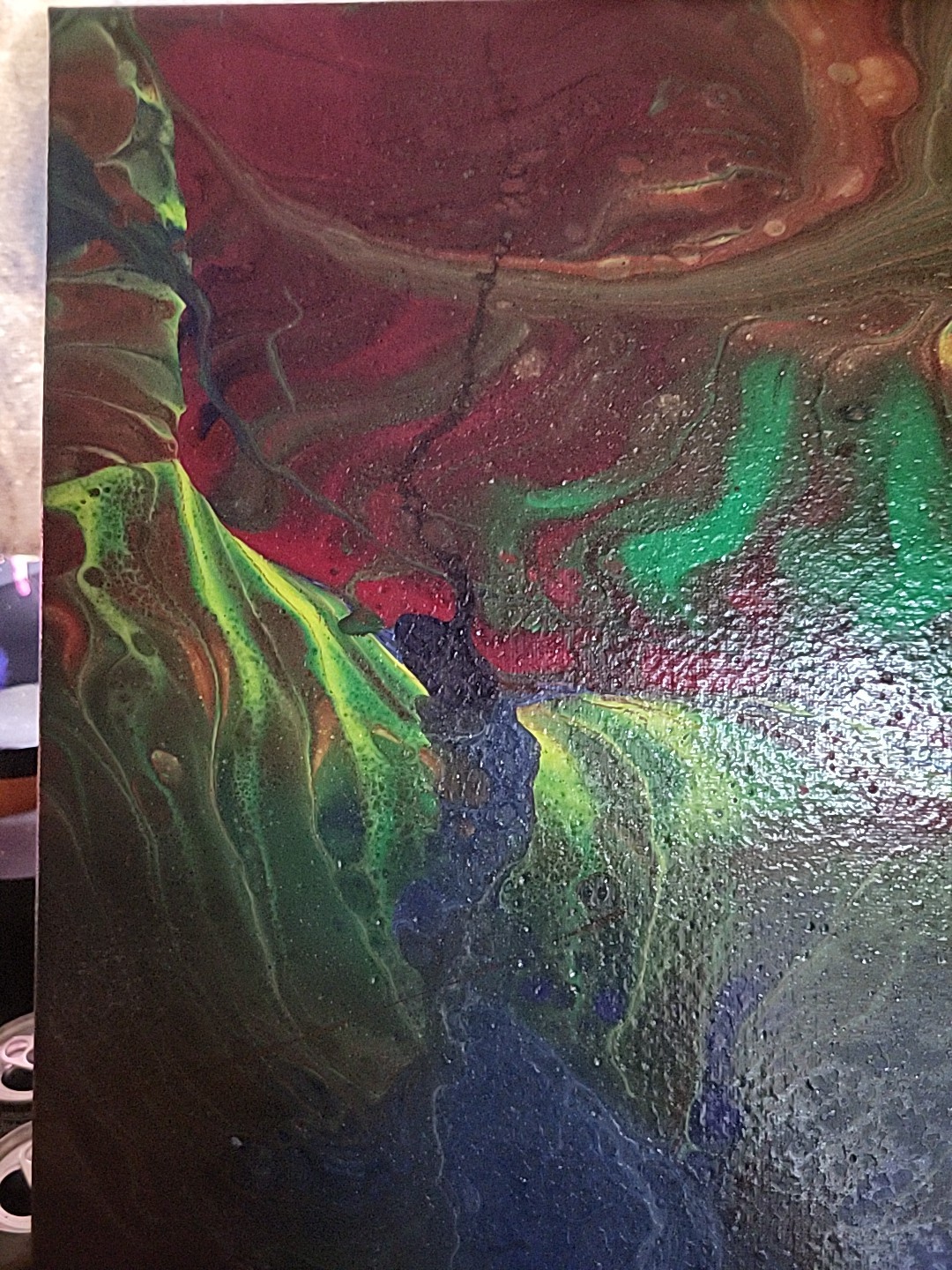 Expressionism Original Modern Abstract Acrylic Pour Painting Canvas 12×16