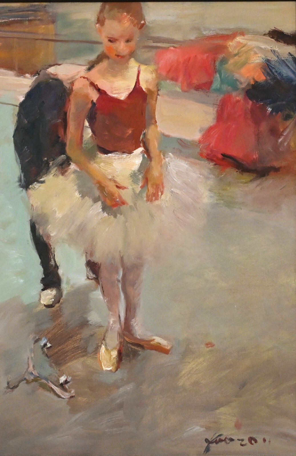 Hua Chen 1952- Chinese ORIGINAL Painting w/ Gallery COA «Before the Performance»
