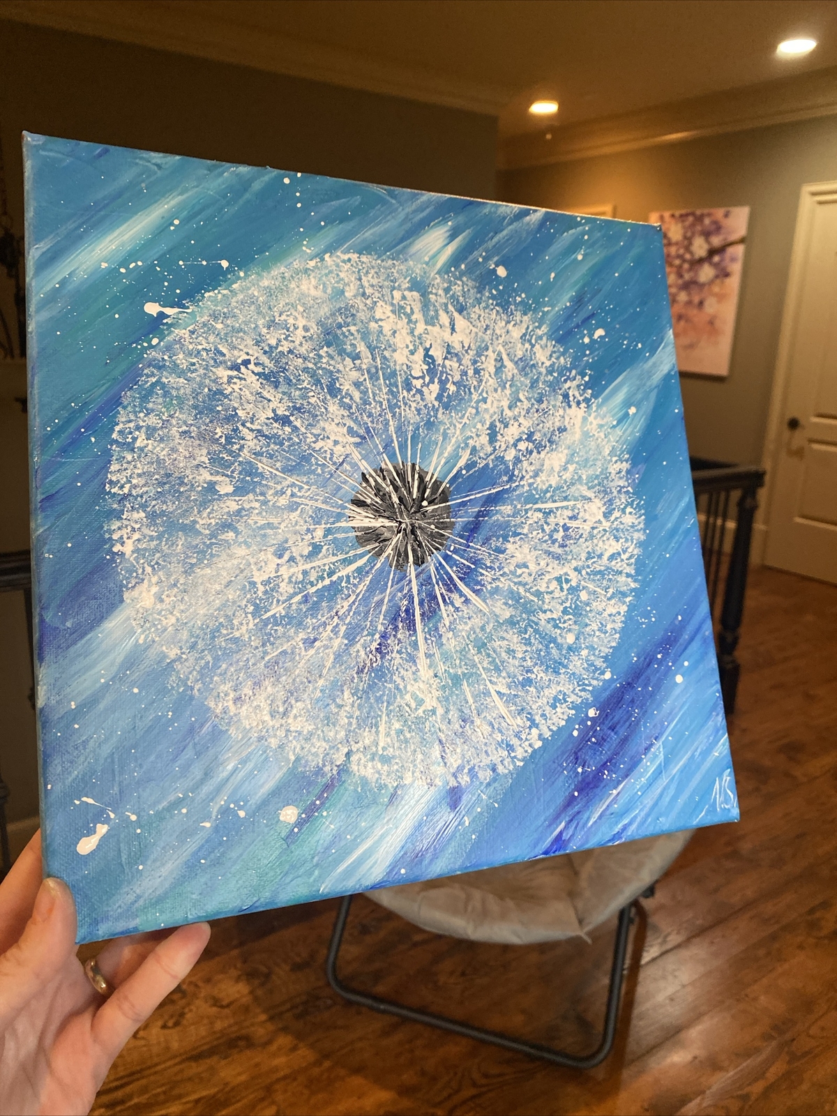 Dandelion,Original Painted On Canvas,Abstract,12/12