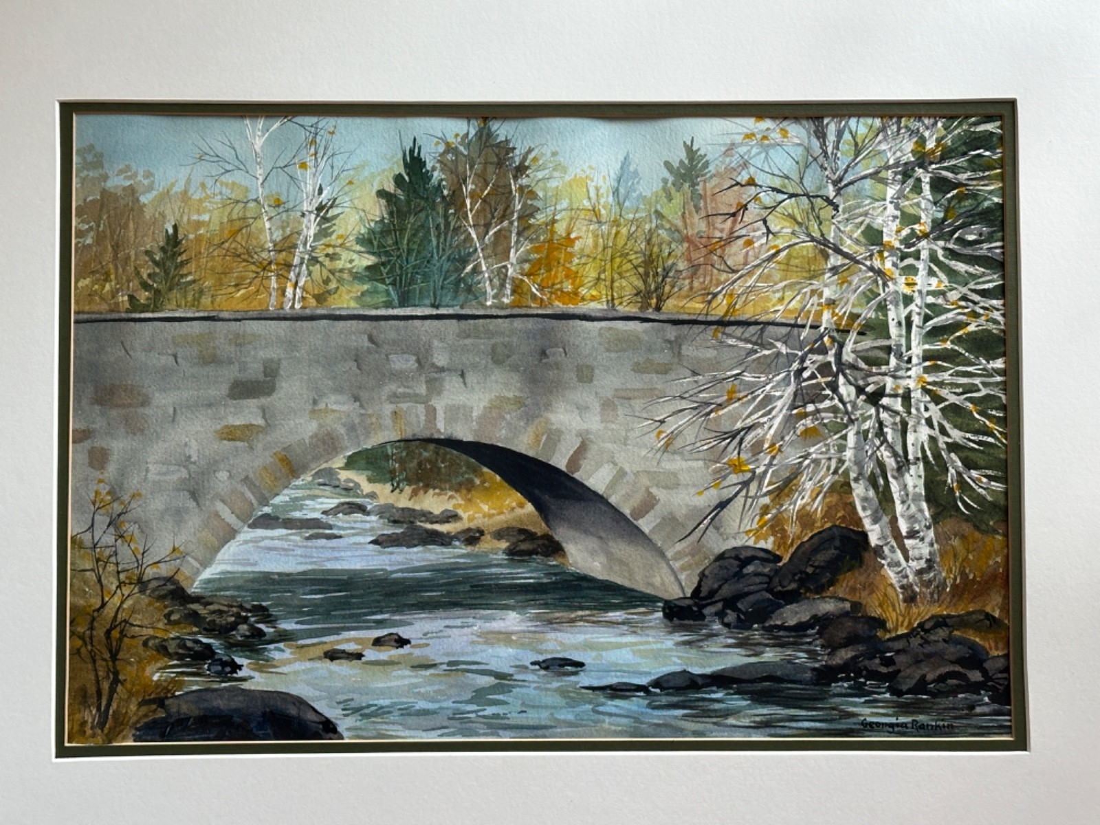 GEORGIA RANKIN ORIGINAL WATERCOLOR PAINTING SIGNED/MATTED 20″ X 27″