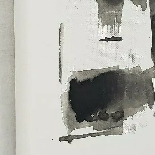 No.04 Original Abstract Modern Minimal Black Ink Painting By K.A.Davis