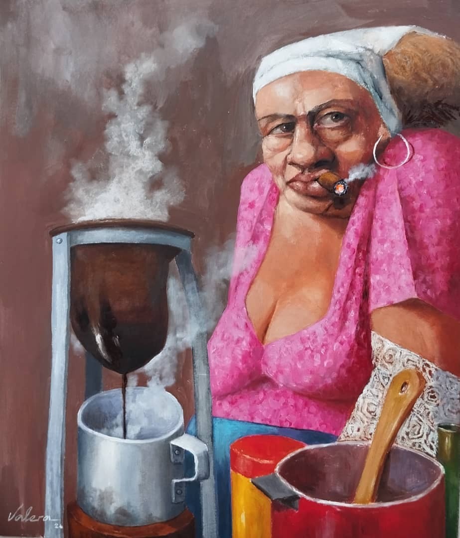 Oil on Cardboard Culinarias 50×60 Cm Reinaldo Hernandez Valera (Valera )