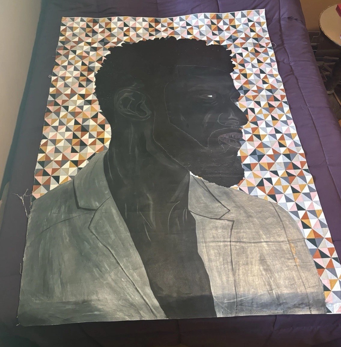 Umar by Idris Habib 41”x58” Stunning & Texture!