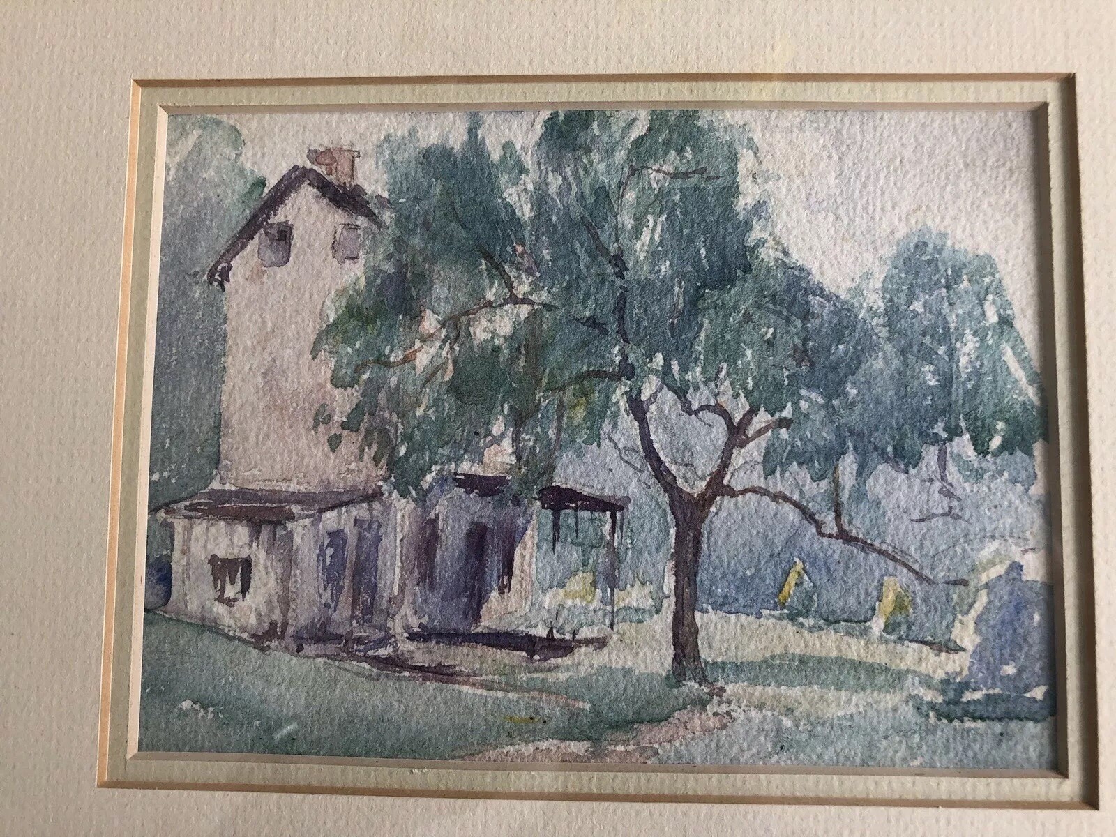 Florence Tricker Impressionist Landscape Watercolor Listed PA Artist 1892-1979