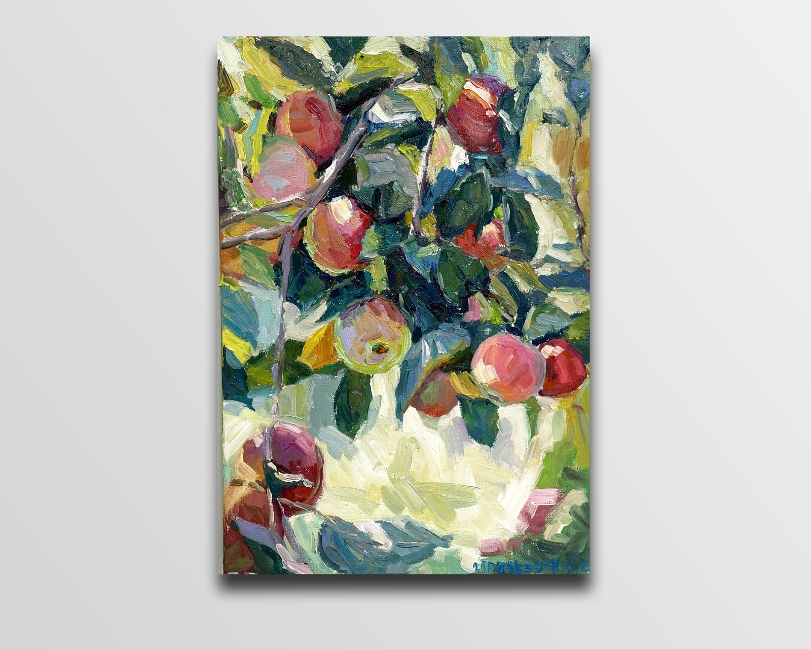 Fruits painting IMPRESSIONISM Original Oil on canvas by E. Chernyakovsky