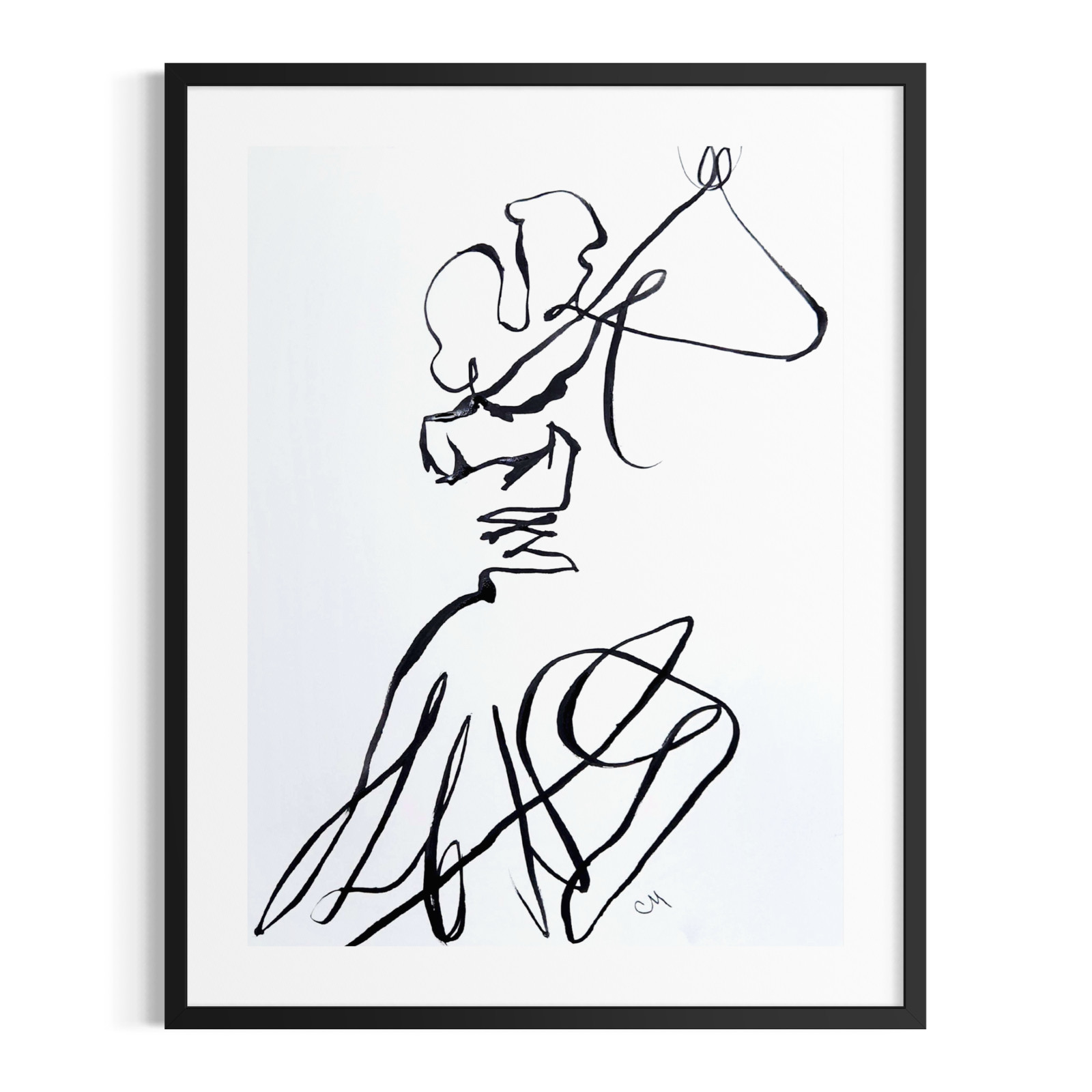 Contemporary Expressionist Original 9×12 Figures Dancing Painting