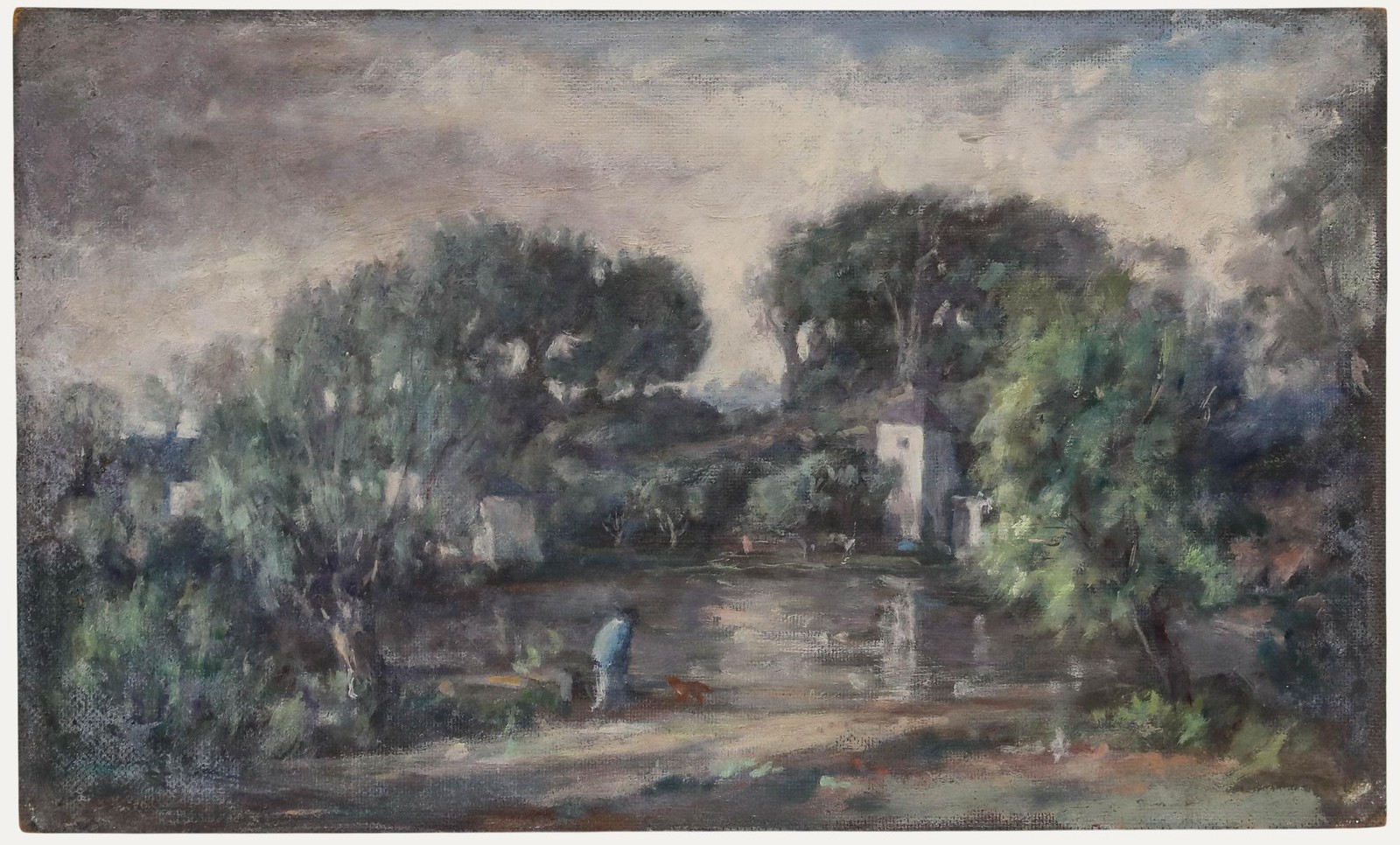 George Weissbort (1928-2013) – 20th Century Oil, A Walk Round the Lake