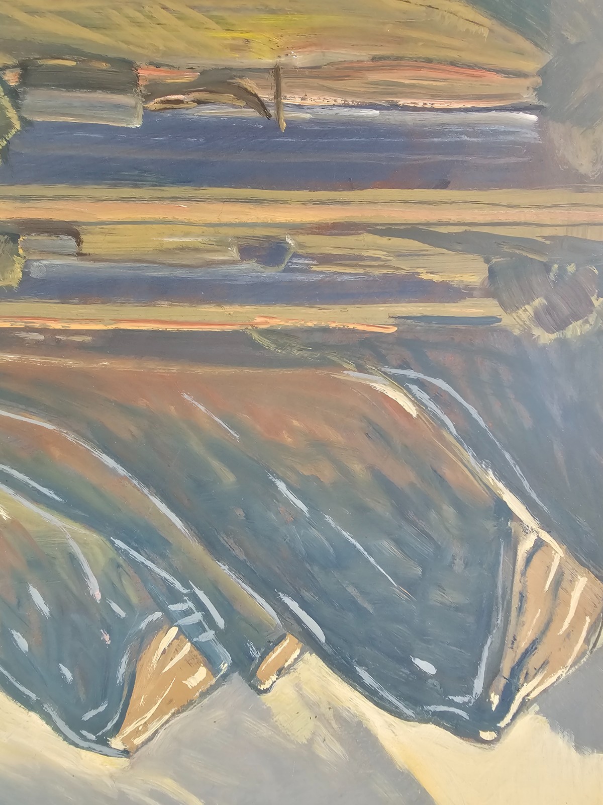 SCANDINAVIAN MODERNIST LANDSCAPE PAINTING «GUDBRANDSDALEN» 1961 GUNNAR NERLUND.