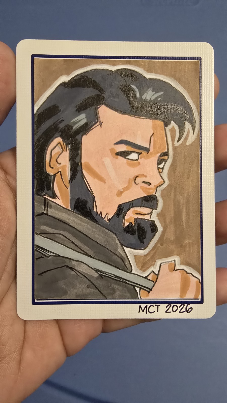 Original ACEO Butcher Portrait Painting