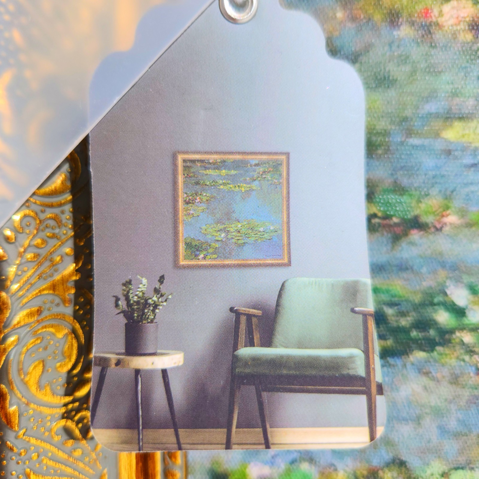 Monet “Water Lily Pond” 1904 Oil Painted Wall Art Print Canvas 15”x15” Reproduct